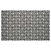 Tissu Damassé maure d'Ikat - noire et blanche (Fat Quarter)