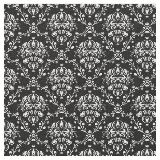 Tissu Damassé noire et blanche (Fermer)