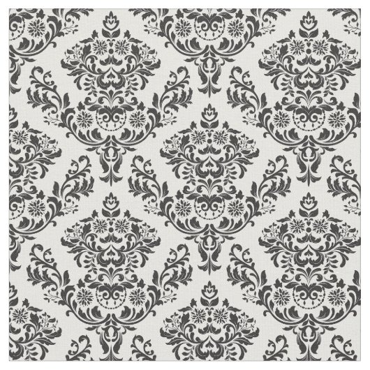 Tissu Damassé noire et blanche (Fermer)