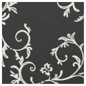 Tissu Damassé noire et blanche (Fermer)