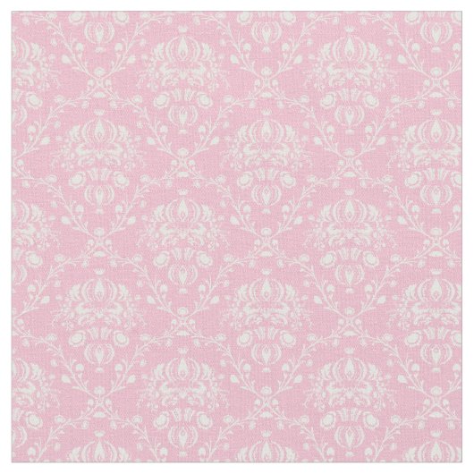 Tissu Damassé rose et blanche (Fermer)