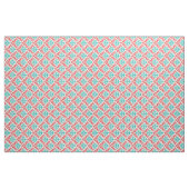 Tissu Damassé rouge et turquoise (Yard)