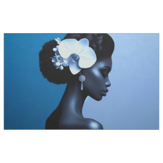 Tissu Dame Bleue