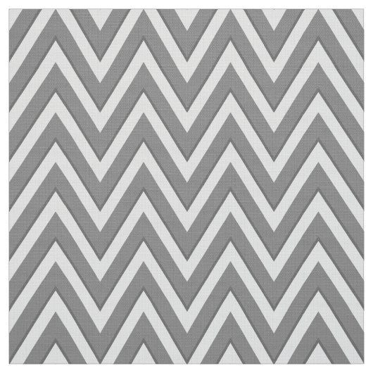 Tissu d'ameublement Chevron Gris et Blanc (Échantillon)
