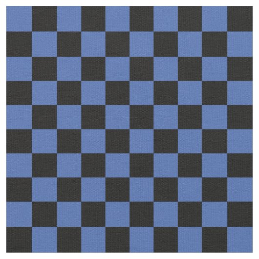 Tissu Damier bleu et noir (Fermer)