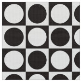 Tissu Damier de la moitié du siècle - noir et blanc (Fermer)