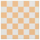 Tissu Damier pêche et blanc (Fermer)