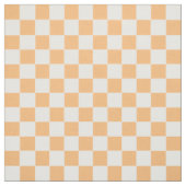 Tissu Damier pêche et blanc (Échantillon)