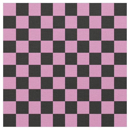 Tissu Damier rose et noir (Fermer)