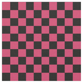 Tissu Damier rouge et noir