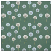 Tissu Dandelions Horloges Dandelion Photo Imprimer Vert (Échantillon)