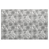 Tissu Dandelions, noir et blanc (Yard)