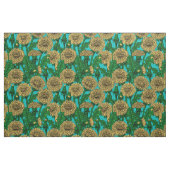 Tissu Dandelions sur turquoise (Yard)
