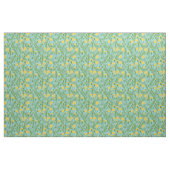 Tissu Dandelions, vert, jaune et bleu (Fat Quarter)