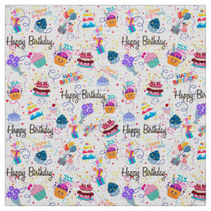 Tissu d'anniversaire près de la cour