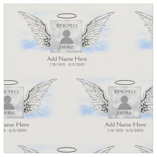 Tissu Dans Loving Memory Custom Photo Fabric (Fermer)