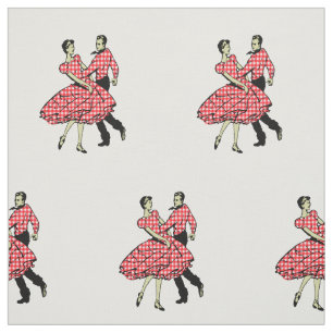 Tissu Danse carrée de couples occidentaux de danse de