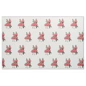 Tissu Danse carrée de couples occidentaux de danse de (Fat Quarter)