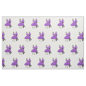 Tissu Danse carrée de couples occidentaux de danse de (Fat Quarter)