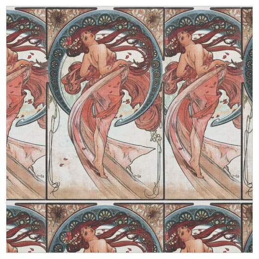 Tissu Danse d'Alfons Mucha 1898 (Fermer)