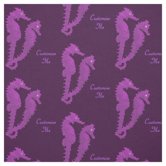 Tissu Danse Des Hippocampes (Violet) (Échantillon)