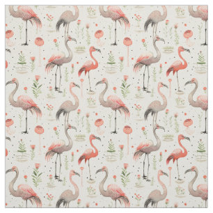 Tissu Danse en l'air : Flamant rose Whimsy