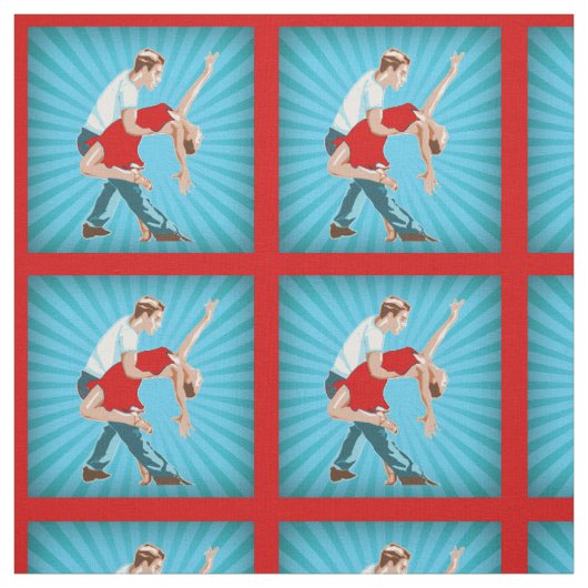 Tissu Danse latine de disco de Salsa de couples de danse (Échantillon)