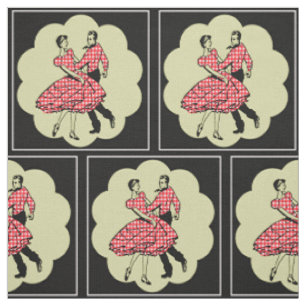 Tissu Danseurs carrés Danseurs de pays portant le chèque