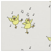 Tissu Danseurs De Poulet Avec Notes De Musique Fabric (Fermer)