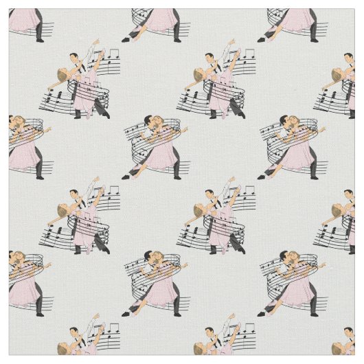 Tissu Danseurs De Salle De Bal Avec Musique (Fermer)