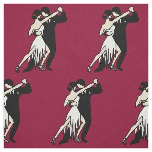 Tissu Danseurs de Tango romantiques (Échantillon)