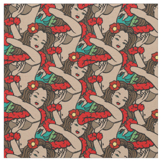 Tissu Danseurs hawaïens de danse polynésienne