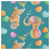 Tissu d'aquarelle d'animal de cirque de pépinière (Fermer)