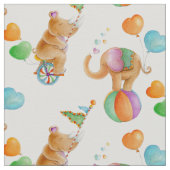 Tissu d'aquarelle d'animal de cirque de pépinière (Détail)