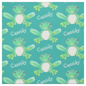 Tissu d'aquarelle de grenouille verte (Échantillon)