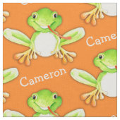 Tissu d'aquarelle de grenouille verte (Fermer)