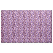 Tissu d'aquarelle florale blanc pourpre (Yard)