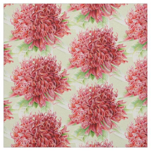 Tissu d'art d'aquarelle de Waratah (Échantillon)