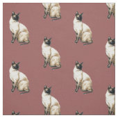 Tissu d'art de chat siamois (Échantillon)