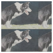 Tissu d'art de chien d'aquarelle de profil de (Fermer)