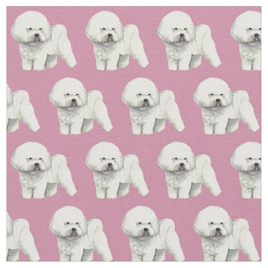 Tissu d'art de chien de Bichon Frise (Fermer)