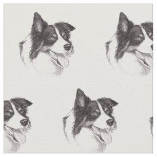 Tissu d'art de chien de border collie