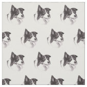 Tissu d'art de chien de border collie (Échantillon)