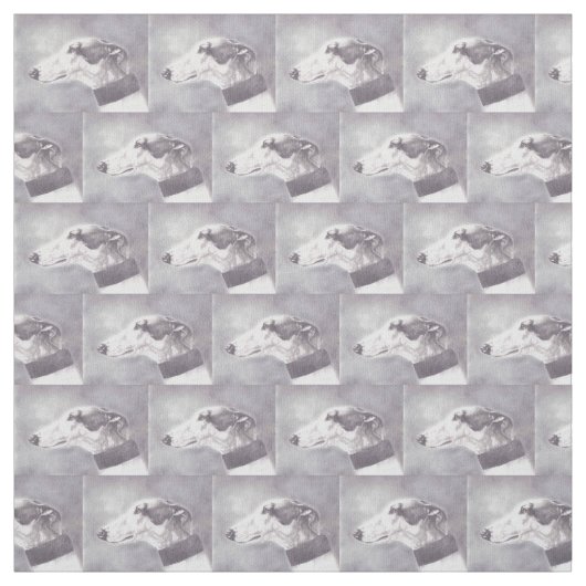 Tissu d'art de chien de profil de lévrier (Échantillon)