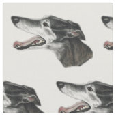 Tissu d'art de chien de profil de lévrier (Fermer)