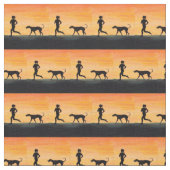 Tissu d'art de chien de taqueur de lévrier et de (Fermer)
