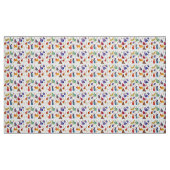 Tissu d'art de watercolo de lapins et de carottes (Fat Quarter)