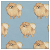 Tissu d'art des chiens de Poméranie (Fermer)