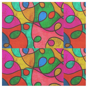 Tissu d'art multicolore africain tribal ethnique