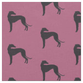 Tissu d'art noir gris-gris silhouette de chien (Fermer)